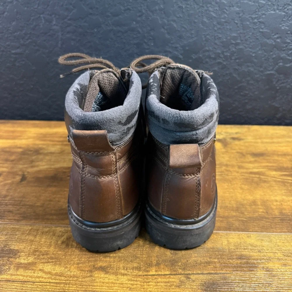 Skechers Cascades 6606 Brown Leather Work Boots Mens Size 13 US EUR 47.5